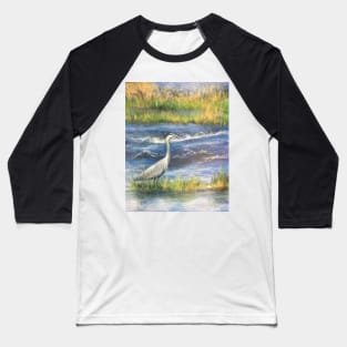 Great Blue Heron Baseball T-Shirt